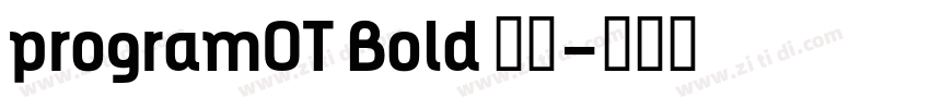 programOT Bold 粗体字体转换